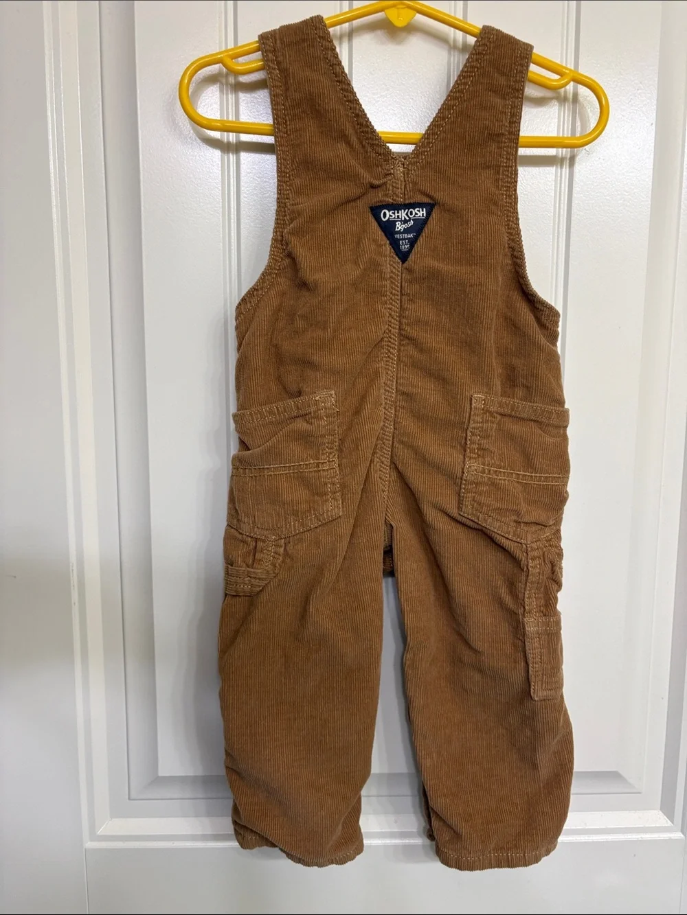 OshKosh B'gosh Tan Brown Corduroy Kids Overalls‎